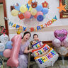 多美忆生日装饰气球场景布置女宝宝周岁儿童生日快乐气球蛋糕装扮 实拍图