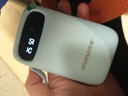纽睿【3C认证】10000mAh充电宝自带四线大容量便携安卓苹果通用自带挂绳带数显一万毫安快充移动电源 天蓝色 中配版/自带四线/带应急灯/数显电量 实拍图