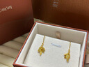 周生生永系列黄金耳饰 金叶子足金耳环 一叶暴富 40535E计价 3.63克(含工费130元) 实拍图