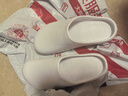 品之德 手术鞋实验室洞洞鞋轻便防滑工作拖鞋 包头护趾透气防臭 白色 35-36  实拍图