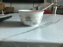 釉下彩可爱卡通碗碟套装家用高颜值陶瓷碗筷盘餐具 小猪碗一碗一勺 2件套 实拍图