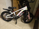 凤凰山地自行车男女变速山地车碟刹青少年儿童自行车学生单车 星际 粉白【单速+三刀轮】 18寸【适合120-155cm】 实拍图