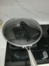 炊大皇 炒锅 304不锈钢炒菜锅煎锅 平底不粘炒锅32cm 可立可视盖不挑灶 实拍图