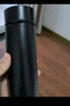 美厨（maxcook）真空保温杯 304不锈钢显温水杯500ml办公室泡茶车载旅行 黑色 实拍图