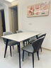 全友家居意式岩板餐桌椅子组合套装客厅家用现代简约吃饭桌政府补贴 岩板|白色|1.4米桌+餐椅灰色*4 实拍图