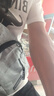 【京东物流】运动便携男女胸包单肩斜挎骑行健身训练瑜伽帆布包 灰色-单层（活动） 实拍图