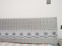 全包加厚床头罩套简约现代软包床头套欧式弧形皮木床靠背罩防尘罩 荷兰绒【花边款-浅灰】加厚夹棉 适用床头长1.9米【高度65cm内】 实拍图