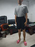 安踏（ANTA）冰丝速干运动套装男2025夏季新款透气短袖t恤男休闲健身跑步服饰 1204-3豆灰色/基础黑 M/170 适合100-120斤 实拍图
