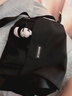 回力新款斜挎包男大容量百搭休闲帆布单肩包潮简约日系旅行学生背包女 黑色+白熊猫挂件 实拍图