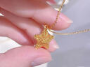 老凤祥黄金项链女款足金许愿星纯金吊坠套链七夕情人节生日礼物送女友 【今/次日达】金重约0.7g*礼盒*贺卡 实拍图
