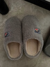 大嘴猴（Paul Frank）棉拖鞋男情侣时尚简约厚底家居保暖冬季拖鞋PF6661灰色290 实拍图
