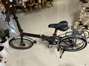 邦德·富士达 折叠自行车男女式铝合金禧玛诺7级变速碟刹超轻迷你学生便携单车 消光黑红 20英寸 实拍图