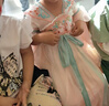 安妮优儿女童汉服中秋节中国风唐装连衣裙超仙襦裙子古风公主裙 粉色 120 实拍图