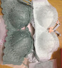 KJ内衣套装女聚拢无钢圈文胸上托性感调整型胸罩收副乳防下垂小胸 绿色含内裤 70C 实拍图