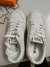鹿季小白鞋女板鞋十字花2025年秋季新款时尚百搭运动休闲鞋鞋子 白色 36 实拍图