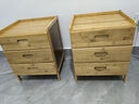 木马人现代简约床头柜简易卧室多层小柜子床边柜家用多功能储物柜可置物 【三抽屉】D款-原色（健康楠竹） 实拍图