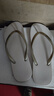 LURAD 人字拖女士平跟防滑夏季夹脚沙滩外穿EVA拖鞋 米色 35-36 实拍图