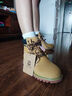 马登男士马丁靴美式经典大黄靴秋冬户外休闲工装靴2025新款加绒男鞋 砂黄 【靴子/复古马丁靴/高帮男鞋冬季/马丁鞋/登山靴】 37 (235mm) 女码 实拍图