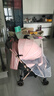 豪威 婴儿推车可坐可躺双向超轻便折叠伞车宝宝0-3岁手推车小孩儿童车 藕粉色+奢华款+橡胶轮+全功能 实拍图