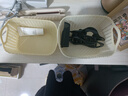 首饰盒仿藤编桌面饰品杂物收纳厨房储物筐零食收纳浴室洗澡收纳框 2个装 实拍图