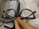 策视明赵今麦同款黑框眼镜近视女可配有度数大框显脸小素颜神器眼睛镜架 早八亮黑色 配薄1.61非球面镜片(0-600度) 实拍图