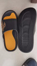 回力运动拖鞋男浴室内户外不易滑厚底凉拖鞋HL39391黑黄色39-40码 实拍图