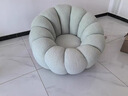 阳光半岛懒人沙发可睡觉可躺卧南瓜沙发可旋转单人沙发客厅阳台休闲沙发 豆绿色+脚踏（羊羔绒）360度旋转 整装 实拍图