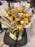 艾斯维娜情人节鲜花速递向日葵混搭花束生日礼物全国同城配送 蓝绣球向日葵大花束 实拍图