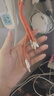 吉格顿【优质硅胶】数据线三合一充电线一拖三头6A快充100W车载多功能安卓Type-C适用华为/苹果安卓手机 1.2米-赤橙橘【120W快充】三合一数据线 实拍图