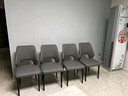 PEOY意式轻奢餐椅网红餐厅现代简约软靠背休闲高级感椅子家用 [深灰色]优质皮革+加粗碳素钢腿 实拍图