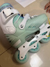 乐秀（ROADSHOW）轮滑鞋儿童溜冰滑冰鞋可调男女童专业轮滑鞋6-12岁初学RX1S滑轮鞋 【锁轮款】绿色R8套装送礼包 S 小码(28-31适合2-5岁) 实拍图