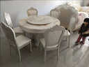 尚华仕欧式餐桌实木圆桌欧美风带转盘圆形西式餐厅桌子大理石餐桌椅组合 1.3米大理石圆桌【送转盘】 单桌 实拍图