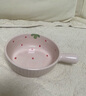 草莓陶瓷碗勺家用高颜值米饭碗少女心甜品碗釉下彩餐具套装 【4件套】手柄碗+手柄盘+碗+勺 实拍图