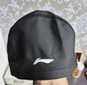 李宁 LI-NING 男女游泳帽 PU涂层长发防水泳帽 护耳舒适不嘞头LNMT856/LNMT858-1黑 实拍图