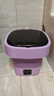 奥特优（AOTEYOU）迷你折叠洗衣机小型内衣内裤洗衣机清洗机专用洗袜子机洗袜子神器半全自动可脱水婴儿便携洗脱一体 【大号紫色】强劲电机+自动定式+排水管 实拍图