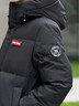 鸭鸭（YAYA）时空道宇连帽情侣羽绒服男女短款防风保暖冬季新款韩版宽松面包服 星空黑色 M 【建议110-130斤】 实拍图
