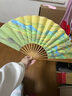 鑫庆余 扇子折扇十寸【头青竹】 中国风宣纸扇面古典手工玉竹高清微喷男女通用创作 千里江山-王希孟 实拍图