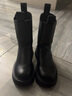 达芙妮厚底短靴女靴马丁靴烟筒靴中筒切尔西靴4622607063黑色（加绒）35 实拍图