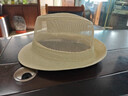 中老年人礼帽子男夏天防晒遮阳帽凉帽户外网眼爸爸春秋季透气草帽 米   色 均码（58CM） 实拍图