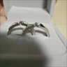 FEILACK钻戒女银戒情侣对戒活口可调节结婚求婚送女友生日礼物 白金色一对莫桑石-开口可调节 实拍图