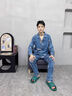 俞兆林睡衣男纯棉春秋季男士长袖男生大码套装冬天家居服全棉25年新款 NSJYI-8514（100%纯棉） 2XL （建议150-175斤） 实拍图