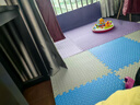 加厚泡沫地垫拼接家用婴儿爬行垫卧室榻榻米垫子打地铺垫子坐垫 蓝色 约1.2cm厚30*30cm树叶纹/1片 实拍图