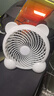 白色熊猫USB充电风扇学生宿舍办公室桌面风扇家用轻音静音4羽叶大风量风扇手持便携户外露营风扇 7寸白色大熊猫+1米延长线 实拍图