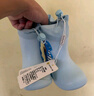 牧萌儿童雨鞋男童女童防水立体宝宝防滑耐磨卡通雨靴 浅蓝恐龙 16码 实拍图