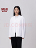 MUJI女式粗棉线水洗牛津衬衫夹克女外套春季款纯色新中式BCB90C5S 白色 M （160/84A） 实拍图