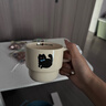 网红猫可爱创意优雅叠叠卡通马克杯早餐杯学生情侣杯少女心大容量 奶白海狸 280ML 1个 实拍图
