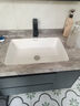 艺昕浴室柜 岩板一体盆洗手洗脸台盆柜组合卫生间岩板无缝洗漱台套装 80cm轻奢灰-岩板陶瓷无缝盆 实拍图