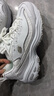 斯凯奇（Skechers）女鞋秋冬小白鞋蕾丝休闲运动熊猫鞋黑色增高厚底老爹鞋11959 白色/WHT 37 实拍图