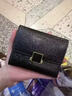 酷奇袋鼠（KUQIDAISHU）女士钱包ins2025新款日韩简约女短款三折小包欧美零钱包卡包皮夹 黑色 实拍图
