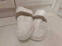 GOEWY棉拖鞋女秋冬季保暖女士棉拖厚底居家室内防滑毛绒拖鞋情侣可外穿 百搭杏色礼盒装【TPR防滑大底+保暖锁温+亲肤毛绒】 36-37 （适合36-37脚穿） 实拍图